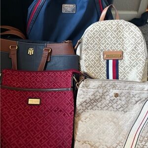Tommy Hilfiger Navy, Red, and Cream Bag Set